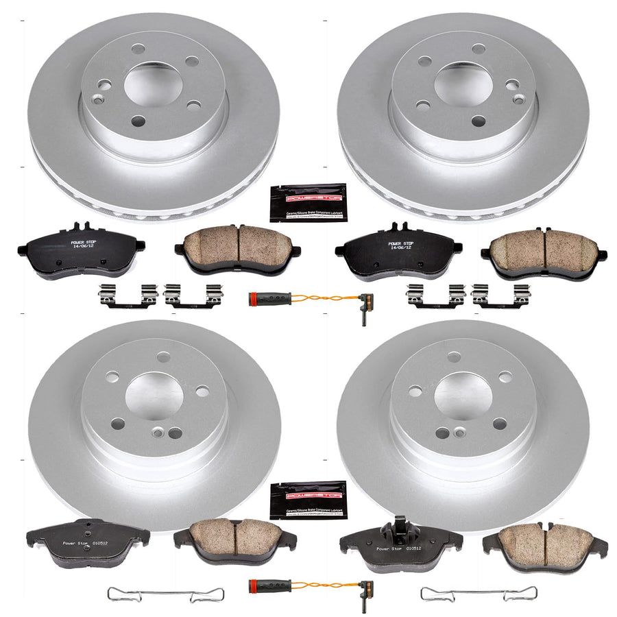 Power Stop Z23 Evolution Geomet Coated Brake Kit Front and Rear For Mercedes-Benz C250 2012-2015, Mercedes-Benz C300 2008-2012 [Model Specific]
