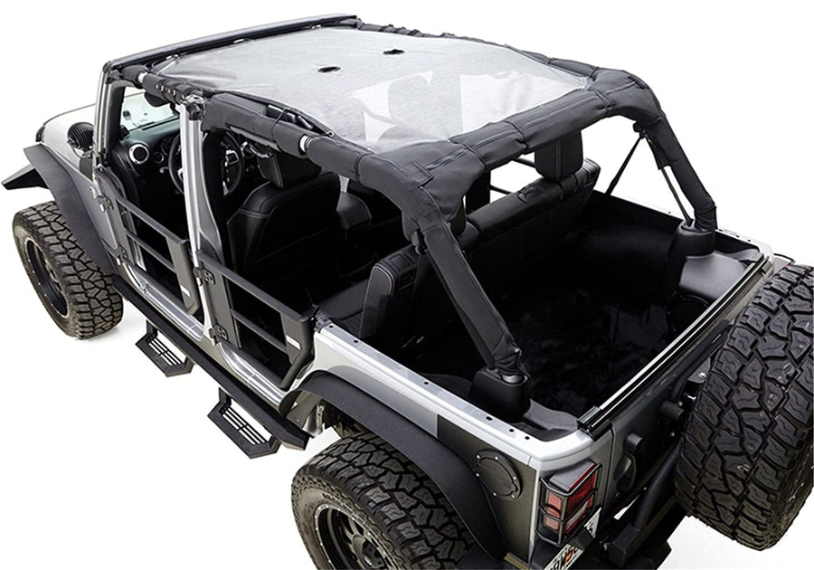 17-17 Wrangler Unlimited Rampage Products 90525 Mesh Shade Top 4 Dr