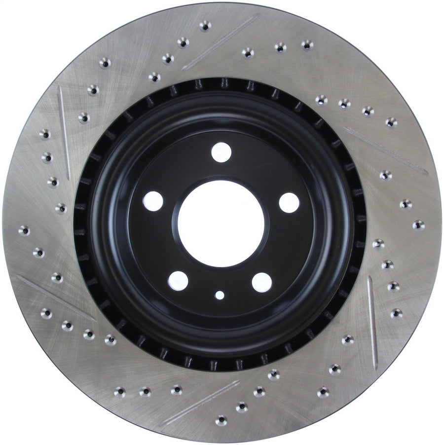 Rear Left StopTech 127.33137L Automotive Replacement Drilled and Slotted Disc Brake Rotor Fits Select Audi A4/A5/A6/A7/Q7/S7