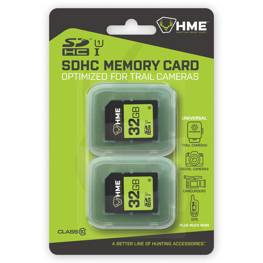 Compact HME SD Cards - Durable Reliable High-Speed Memory Cards Compatible with SDHC Slot Devices, 32GB - 2 Pack