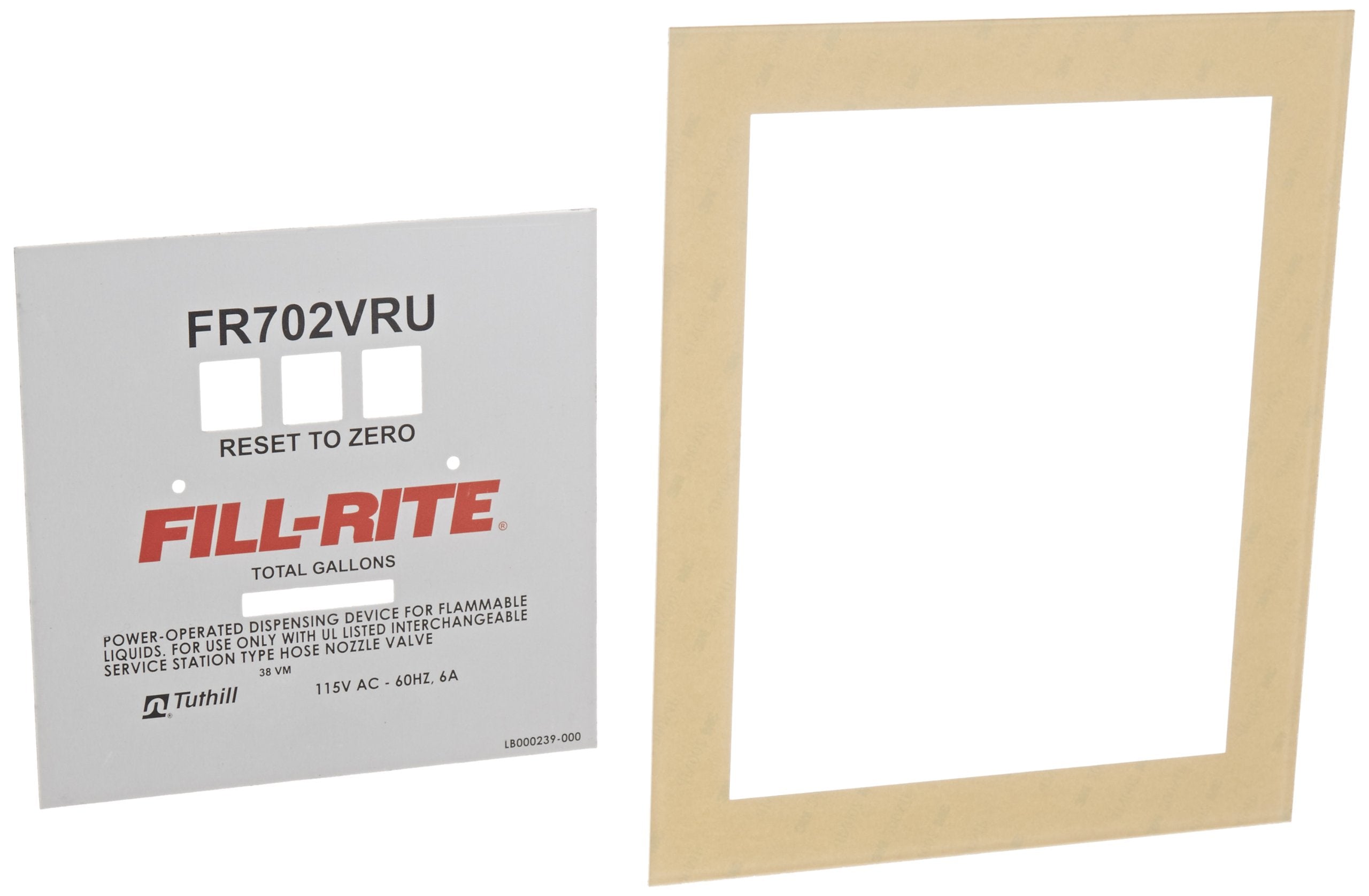KIT702VRUFP Fill-Rite Kit, FR702VRU Faceplate