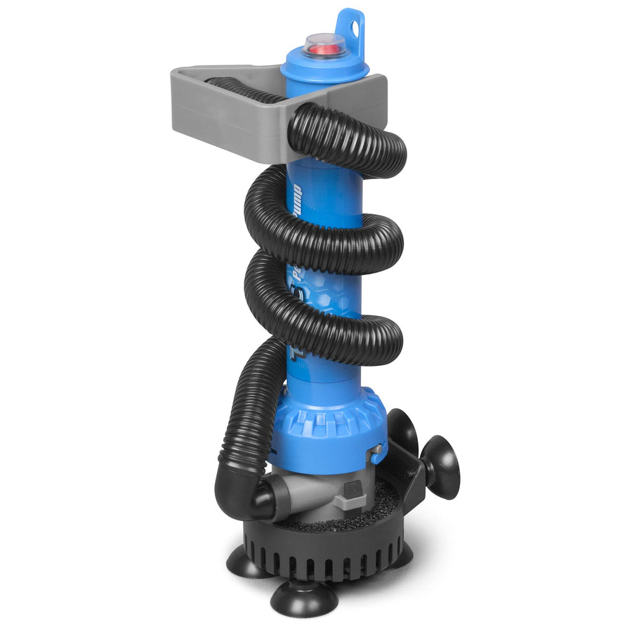 Camco Portable Bilge Pump TRAC Outdoors | Features a Self-Priming Centrifugal Pump, a 250 GPH Flow Rate, and is Designed for Boats, Dinghies, Inflatable Boats, Small Watercrafts, and More (69341)