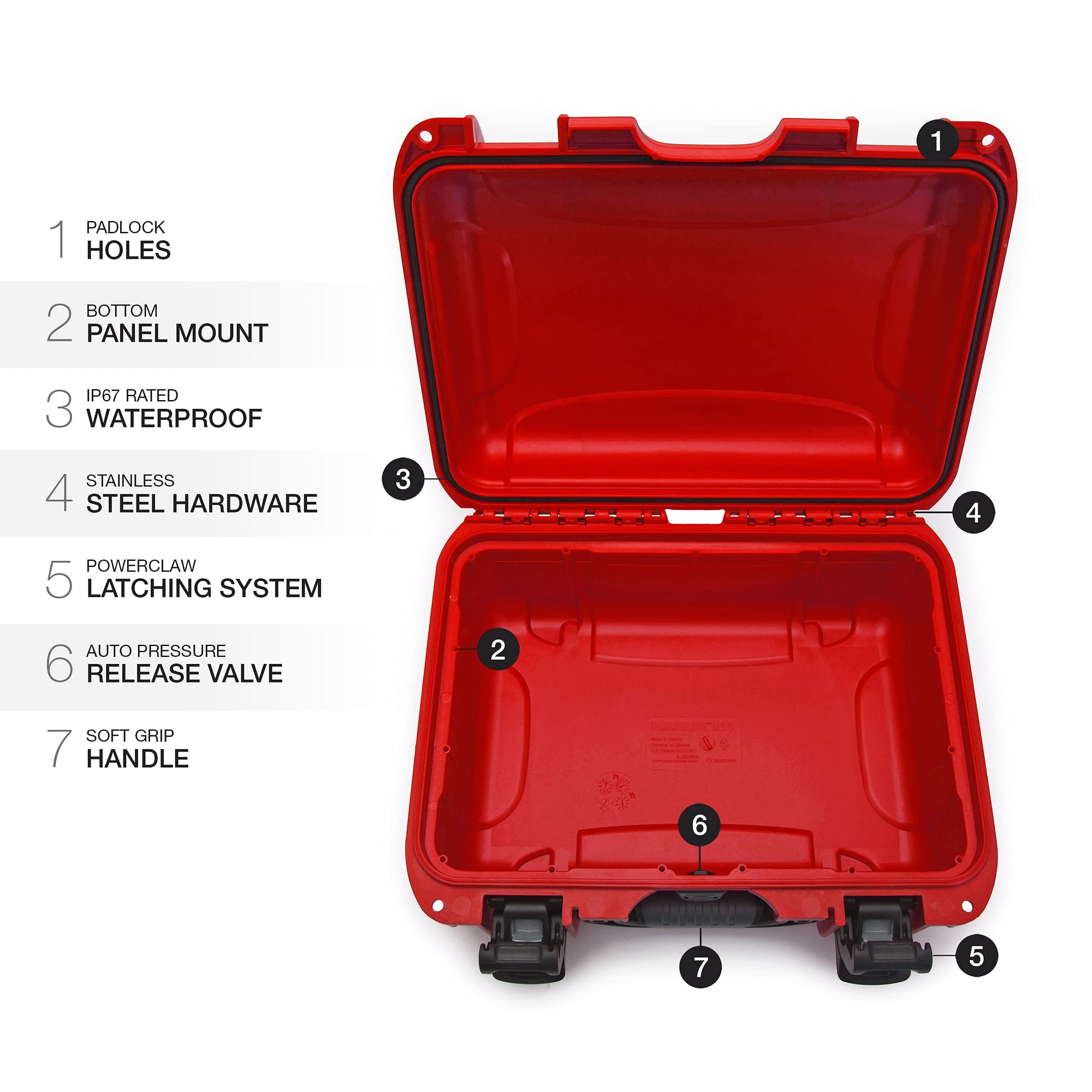 915 Waterproof Hard Case Nanuk - Red, 915-0009