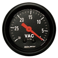 Auto Meter Z-Series 2610 Mechanical Vacuum Gauge,2.3125 in.