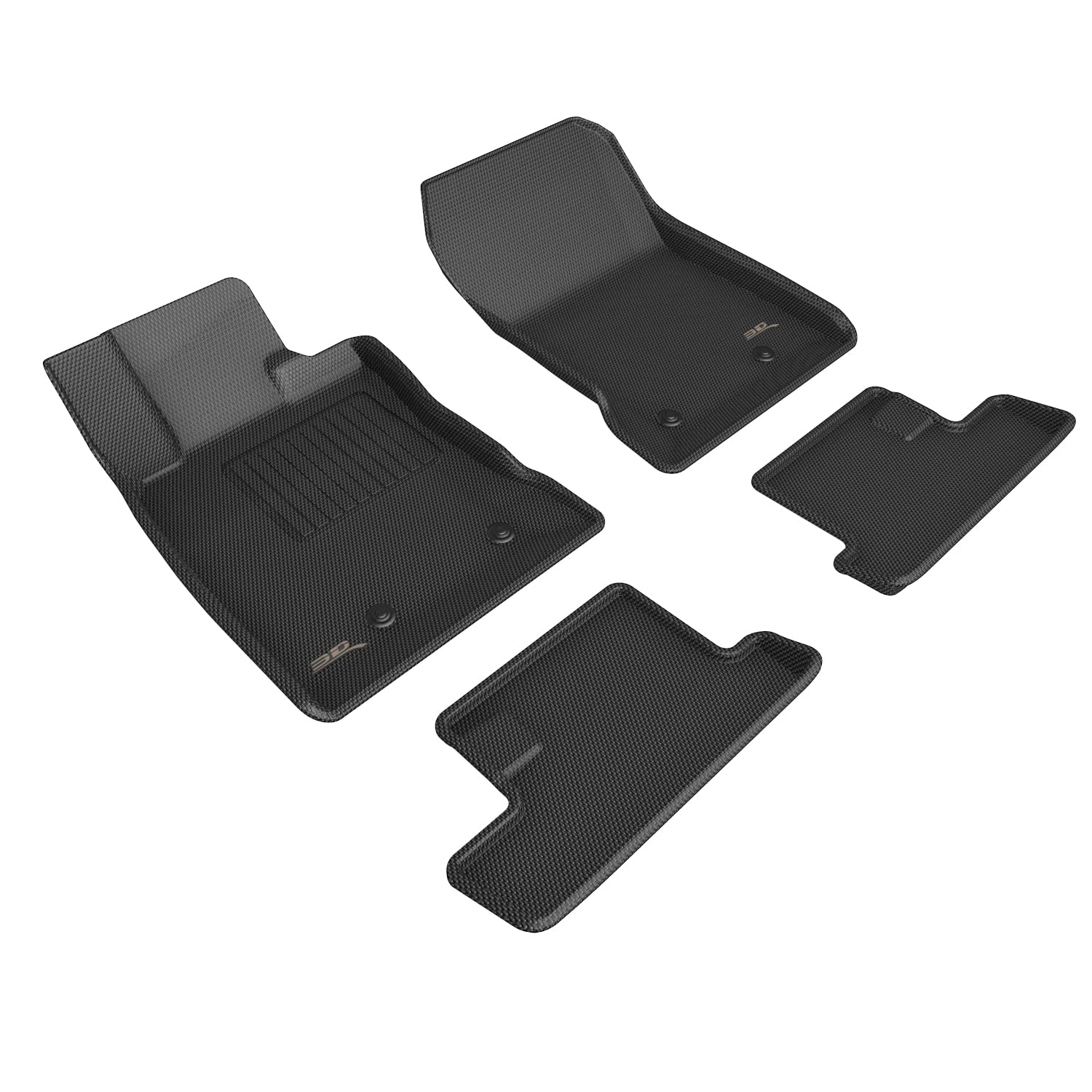 3D MAXpider Kagu Custom Fit Floor Mat (Black) Compatible with Toyota/Subaru GR86 / BRZ 2022-2023 - Full Set