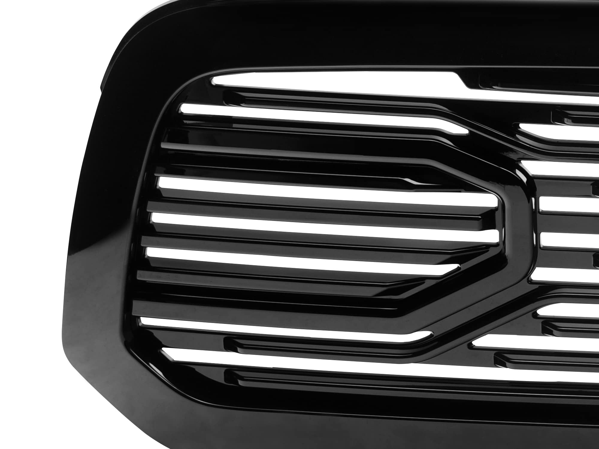 Big Horn Armordillo USA 7178397 Horizontal Front Hood Grille - Gloss Black Fits 2013-2018 Dodge Ram 1500