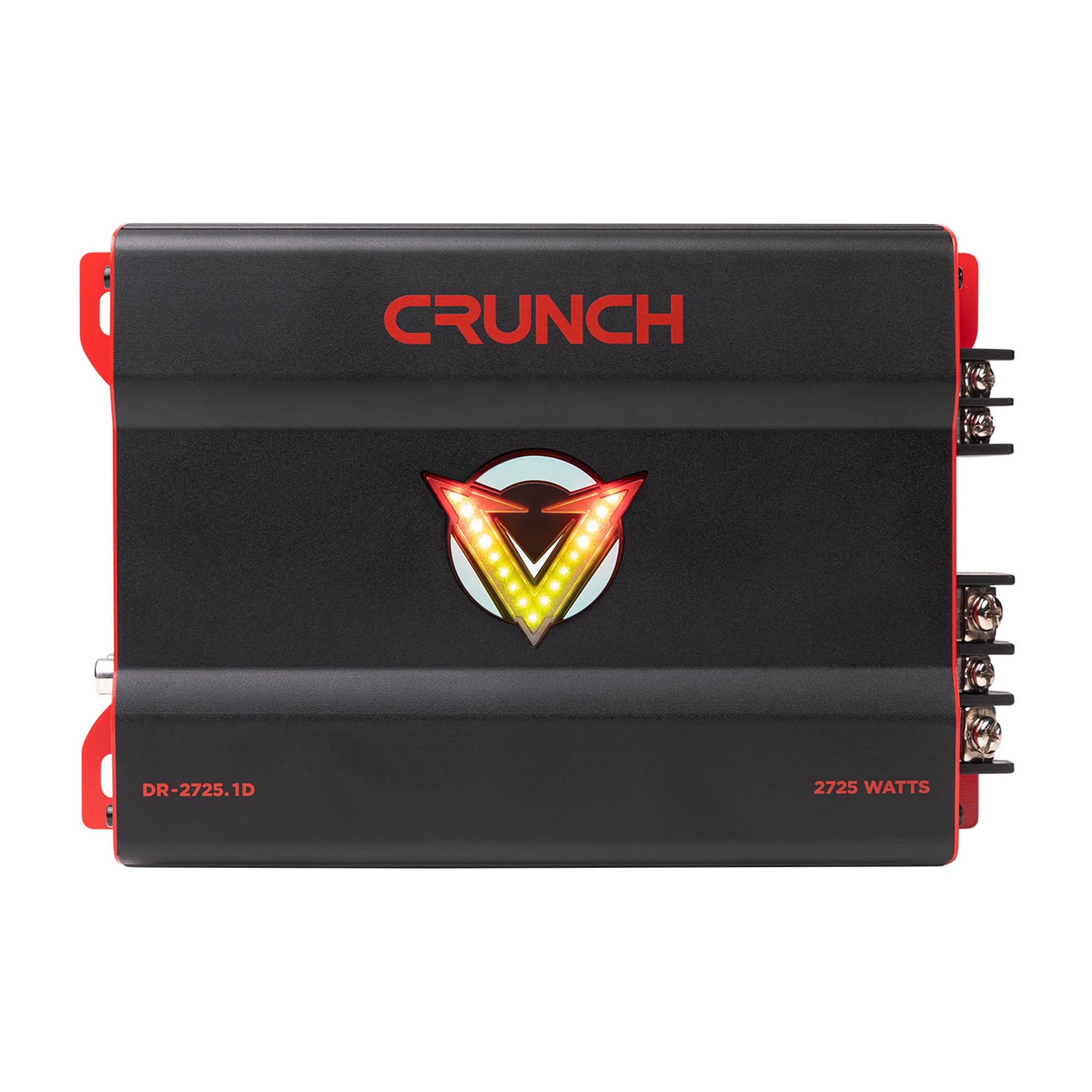 2725W Crunch Mono block Car Audio Amplifier with Adjustable Crossovers, Bass Knob & Remote, LED VU-Meter, QTD Cooling and PWM Power Supply