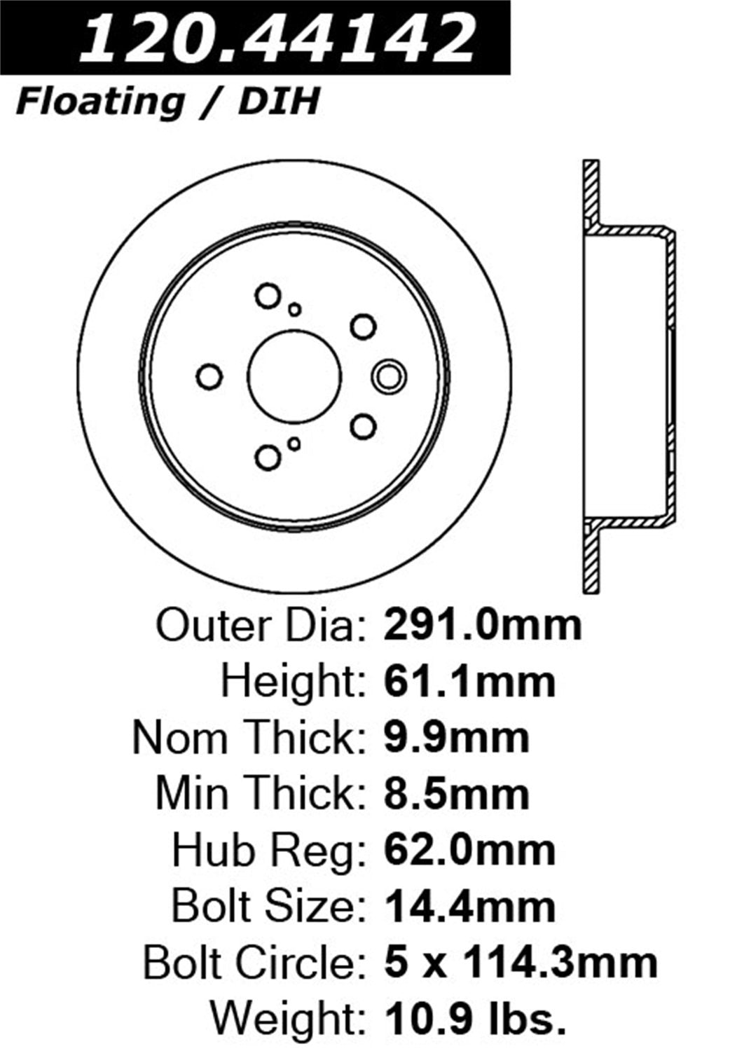 StopTech Sport 128.44142R Cross Drilled Brake Rotor (Rear Right), 1 Pack