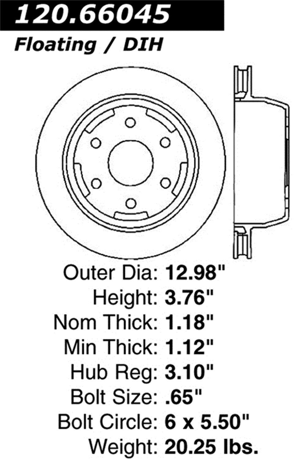 Rear Right StopTech 128.66045R Sport Cross Drilled Brake Rotor