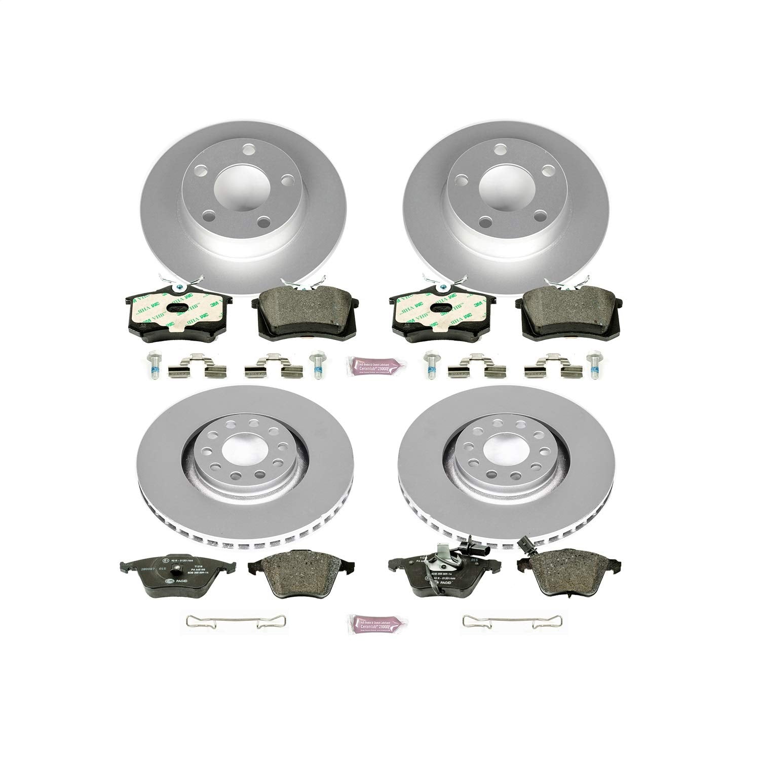 Power Stop ESK893 Euro-Stop Front & Rear Brake Kit For Audi A6 Quattro 2002-2004