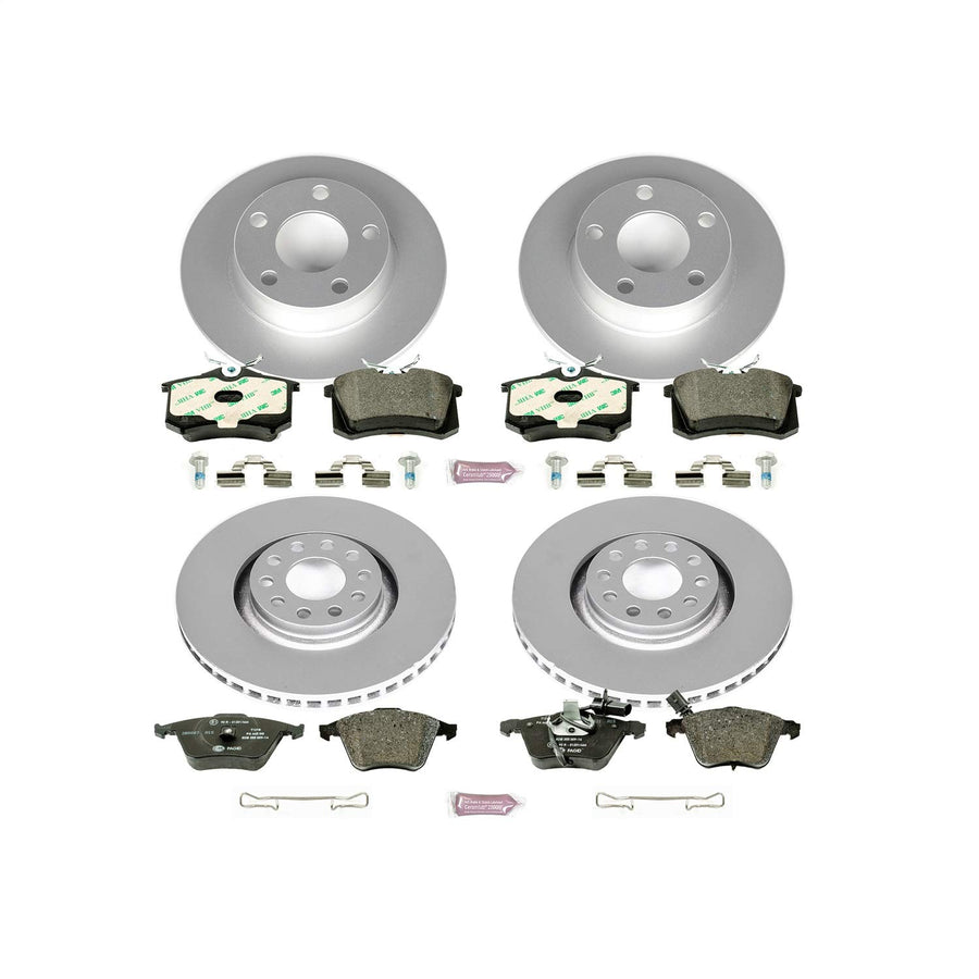 Power Stop ESK893 Euro-Stop Front & Rear Brake Kit For Audi A6 Quattro 2002-2004