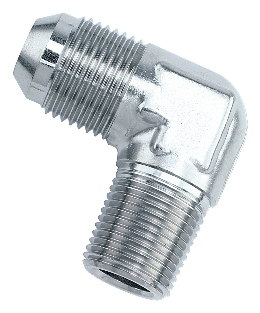 Edelbrock 660792 Russell -3 AN to 1/8" 90 Degree Stainless Steel Flare