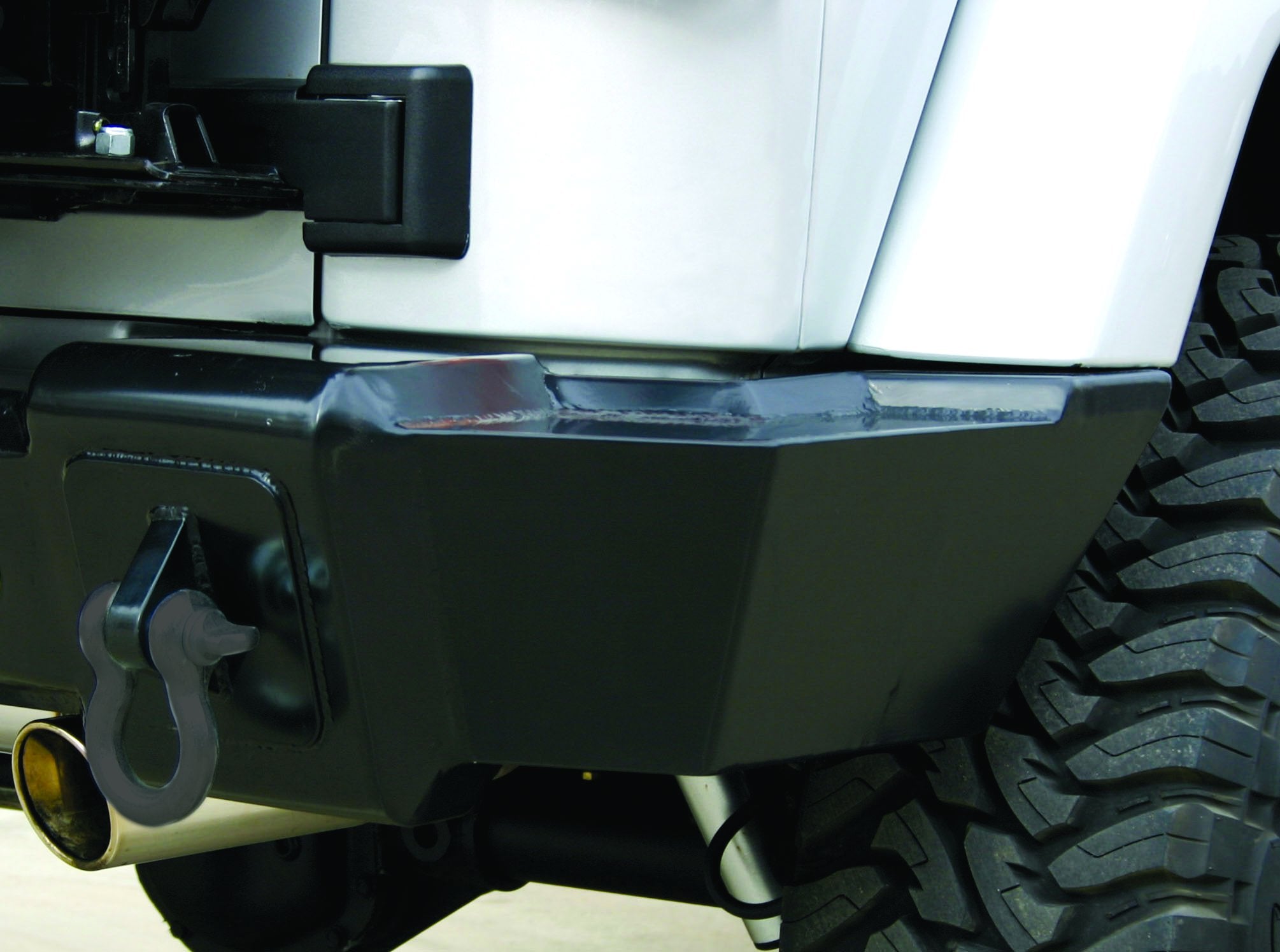 Rampage Rear Recovery Bumper with Receiver RAMPAGE PRODUCTS | Steel, Textured Black | 88605 | Fits 2007 - 2018 Jeep Wrangler JK