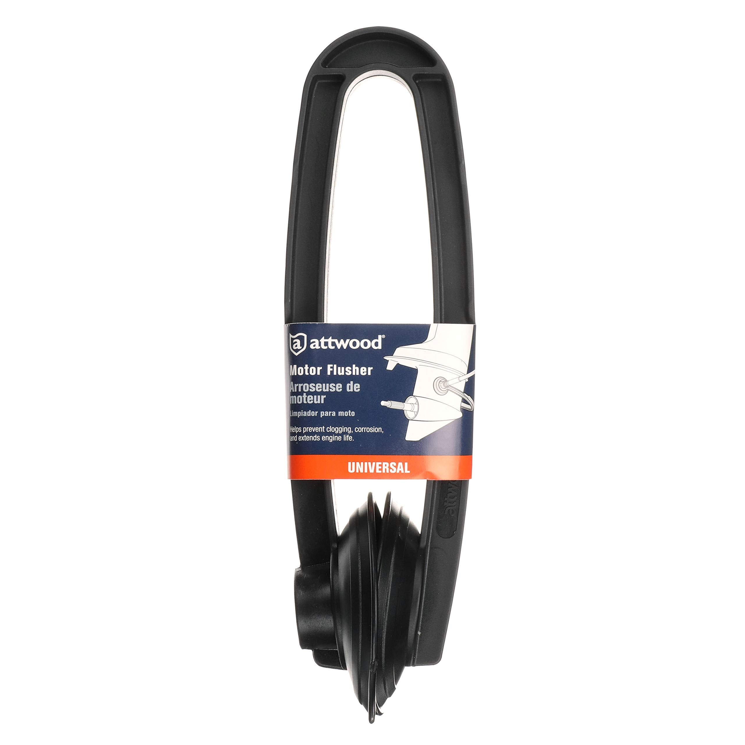 Universal Motor Flusher Attwood 9372-2, Flushes Engine Cooling System, Round with Plastic Body, Attach to Garden Hose
