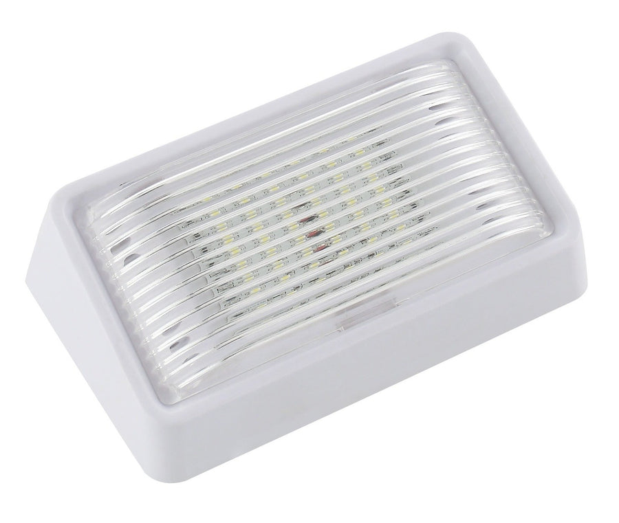 Long Life Green LED RV Porch Lights (Rectangle, White)