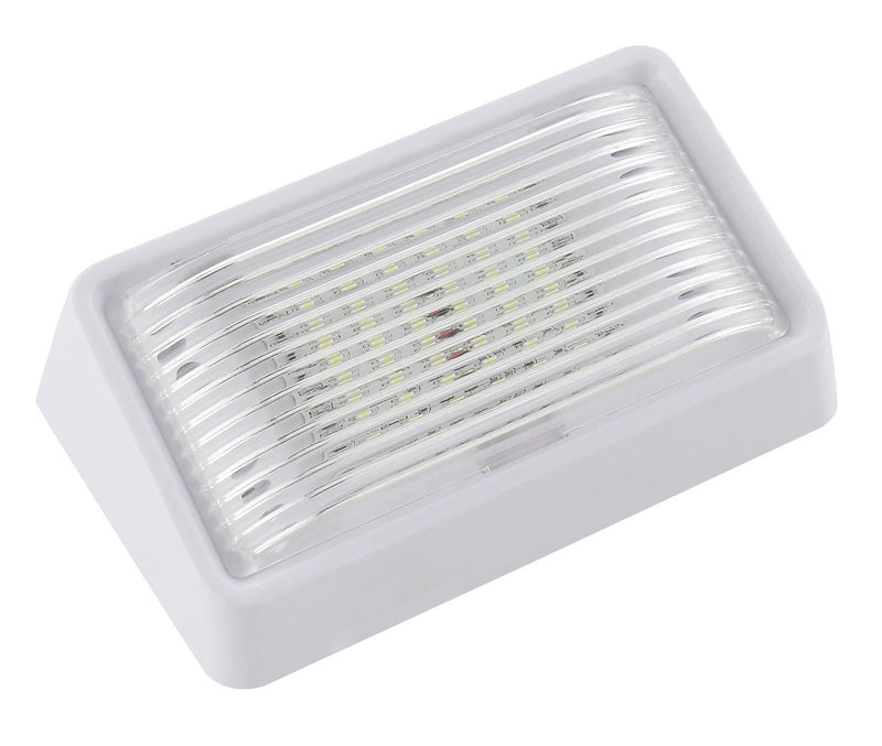 Long Life Green LED RV Porch Lights (Rectangle, White)