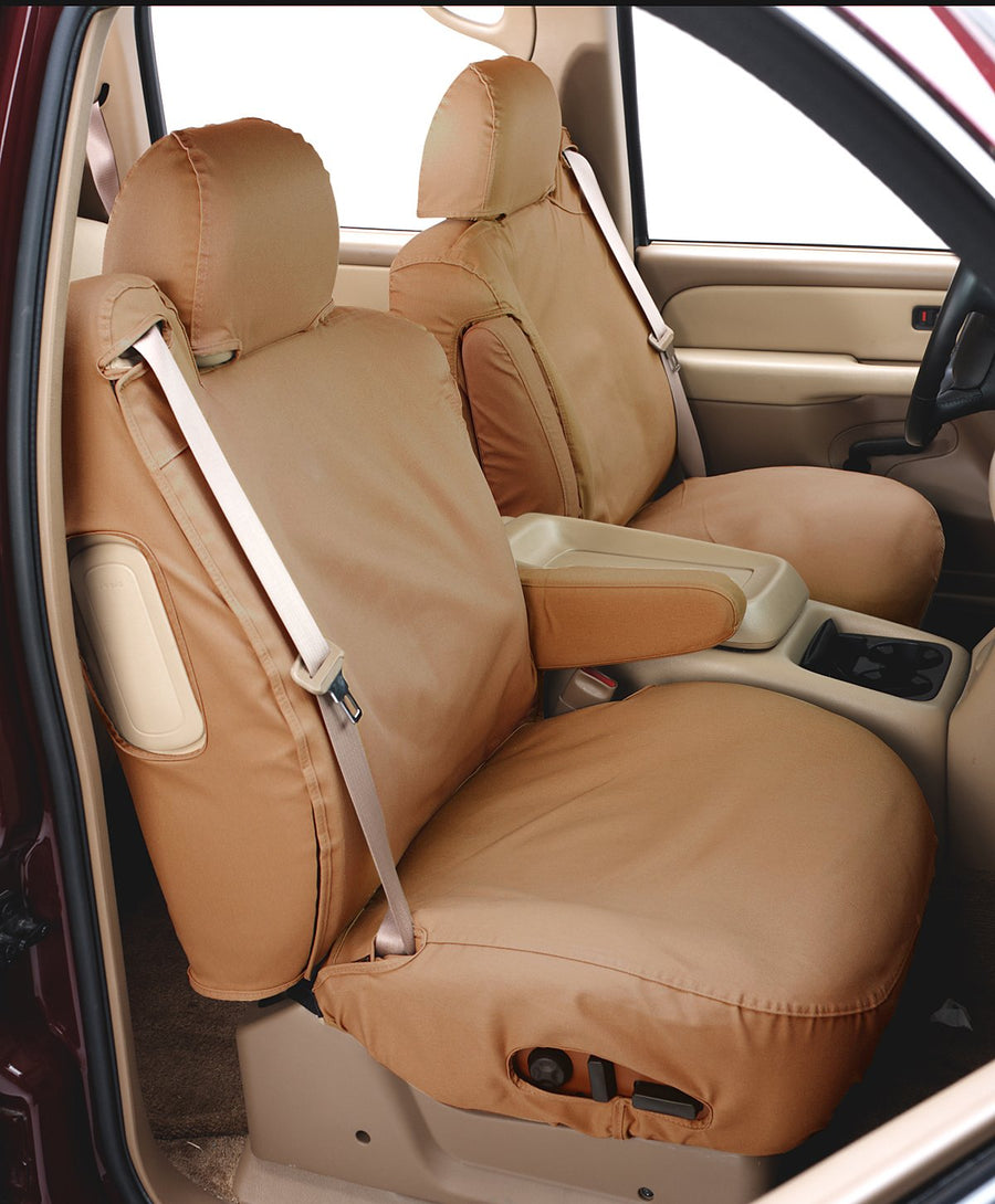 Covercraft SeatSaver Custom Fit Front Row Seat Cover for Select Honda CR-V Models - Polycotton (Tan)