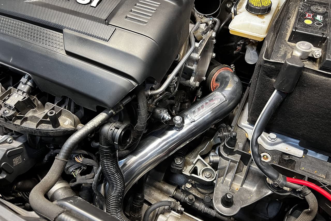 Black HPS Performance 2.5" Intercooler Hot Side Charge Pipe Compatible for 15-18 Audi A3 15-17 S3 16-18 TT TTS Quattro 15-19 Vokswagen VW Golf 15-21 GTI Jetta Arteon Turbo 1.8T 2.0T, 17-128WB