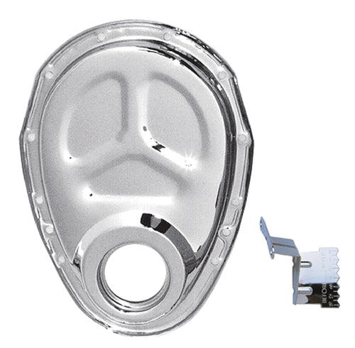 Trans-Dapt 4934 Chrome Timing Chain Cover with Tab Trans-Dapt Performance