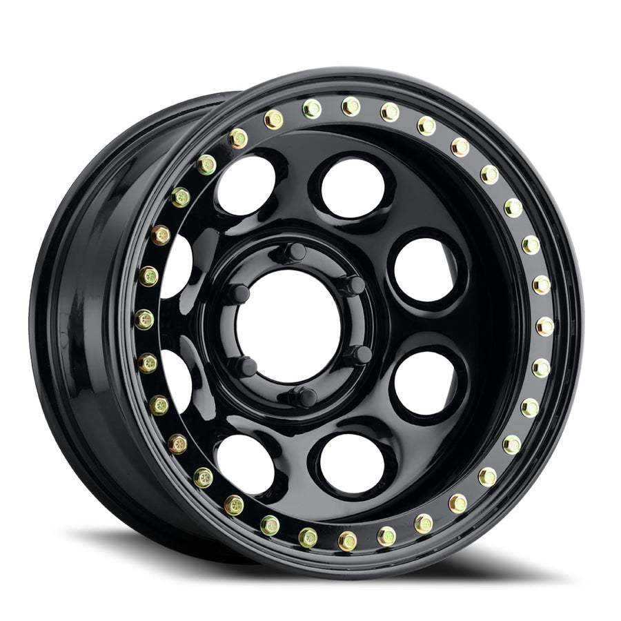 RT81 Raceline Wheels Rock 8 Beadlock Gloss Black Wheel with Titanium (15 x 1. inches /1 x 1 mm, 1 inches Offset)