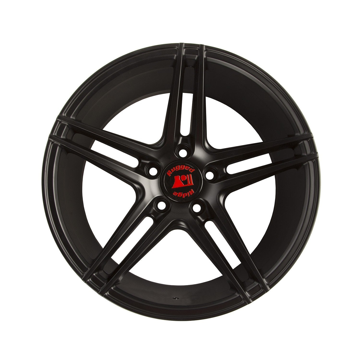 TREK Wheel, Rugged Ridge | 17x8, 5 Spoke, Black, Aluminum | 15307.01 | Fits 2015-2017 Jeep Renegade Sport
