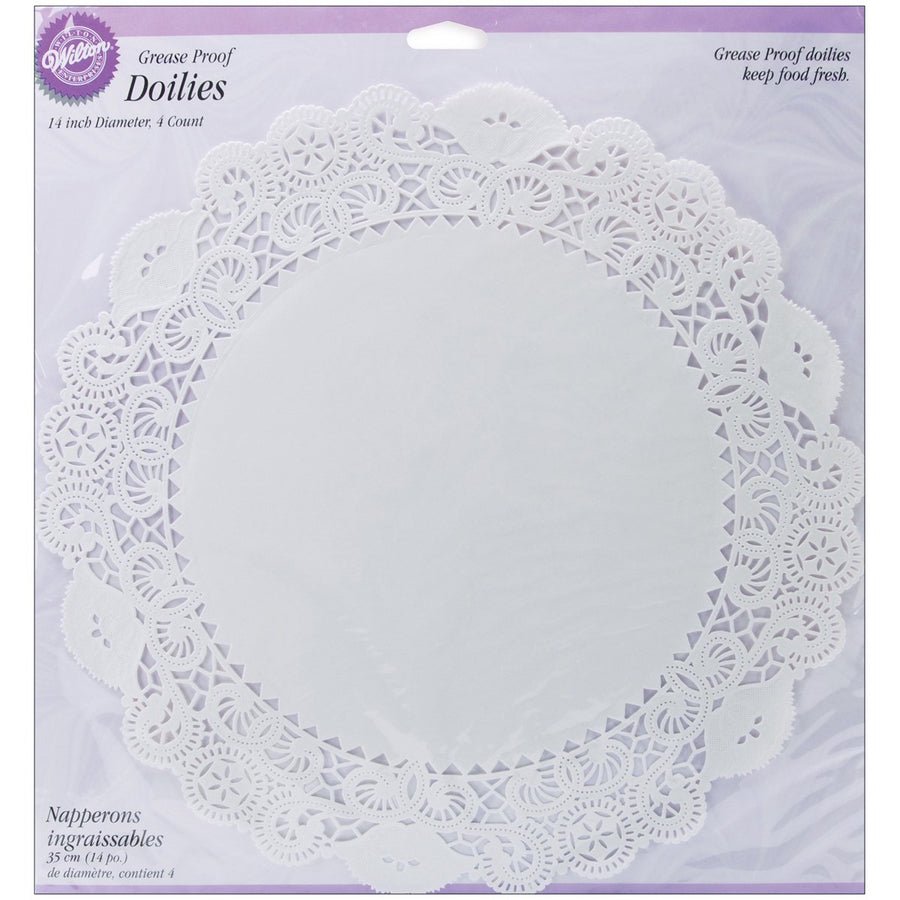 Greaseproof Brand New Doilies-14" White Circle 4/Pkg New