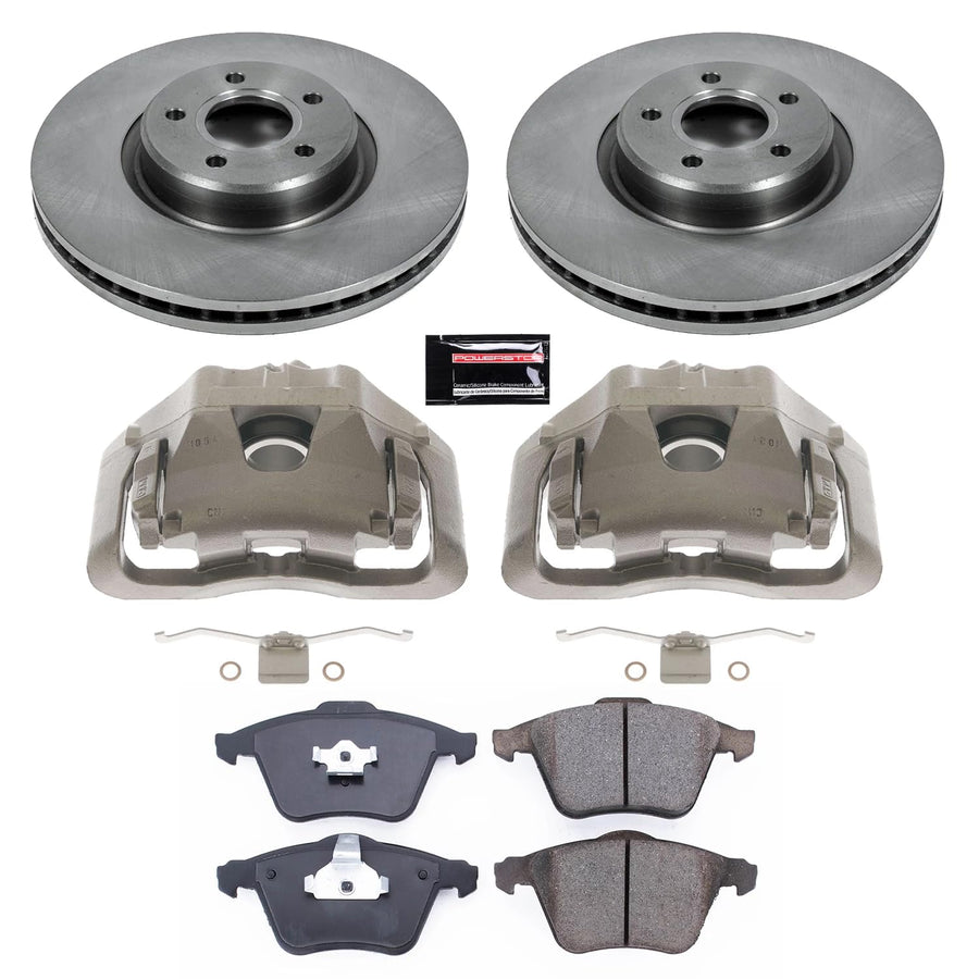 Power Stop Autospecialty KCOE5430 Replacement Front Brake Caliper Kit- OE Brake Rotor, Brake Pads & Calipers