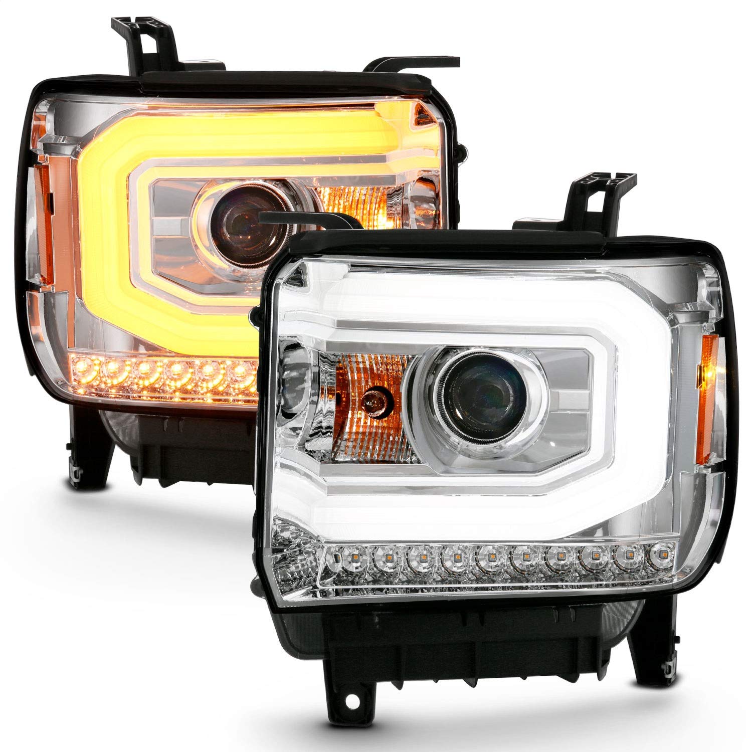 Projector Headlamps ANZO USA 111488 Fits GMC Sierra 1500