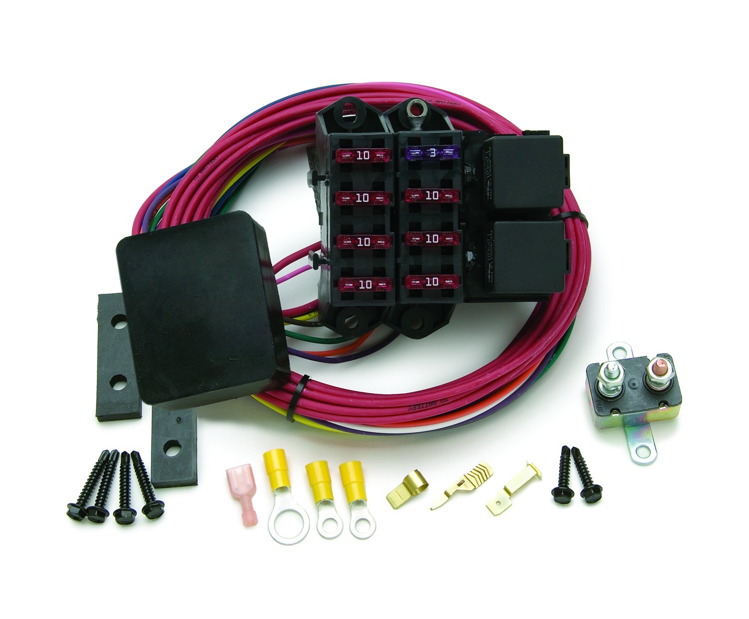 70217 Painless Performance Cirkit Boss Weather Sealed Auxiliary Fuse Block, 7 Ignition-Hot Circuits