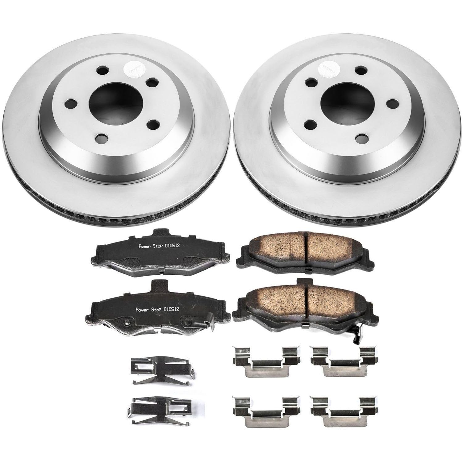 Power Stop CRK1568 Brake Pads and Coated Brake Rotor- Rear For Chevrolet Camaro 1998-2002, Pontiac Firebird 1998-2002 [Model Specific]