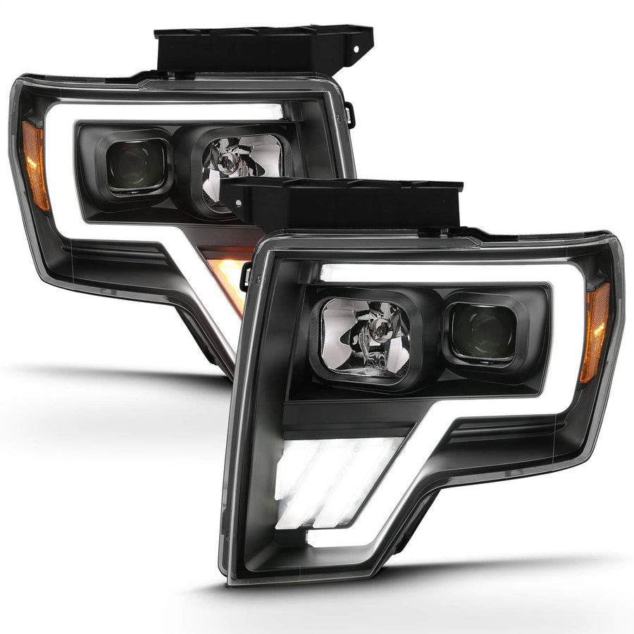 2009-2013 Ford F-150 ANZO (111469) G4 Switchback Projector Light Bar H.L.Black Amber