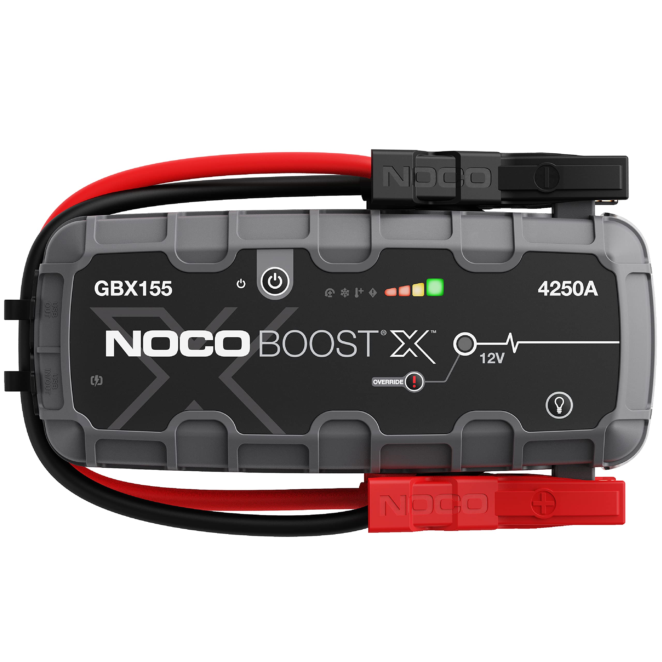 NOCO GBX155 Boost X: 4250A UltraSafe Jump Starter – 12V Lithium Battery Booster Pack, Portable Jump Box, Power Bank & Jumper Cables - for 10.0L Gas and 8.0L Diesel Engines