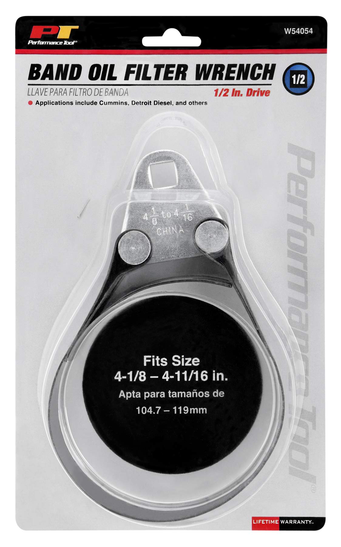 W54054 Performance Tool 1/2-Inch Drive, 4-1/8-Inch to 4-11/16-Inch Filter Wrench