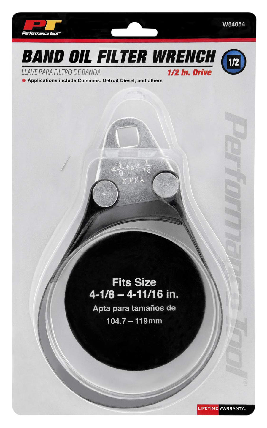 W54054 Performance Tool 1/2-Inch Drive, 4-1/8-Inch to 4-11/16-Inch Filter Wrench