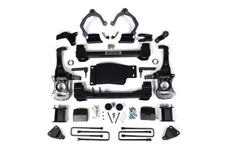 Zone Offroad ZONC72 | 2019, 2020, 2021, 2022, 2023 GMC Sierra 1500 4WD Denali, 2024 Chevy Silverado 1500 HC 4WD, GMC Sierra 1500 Denali Ultimate 4WD | 6 inch Full Suspension Lift Kit | No Shocks