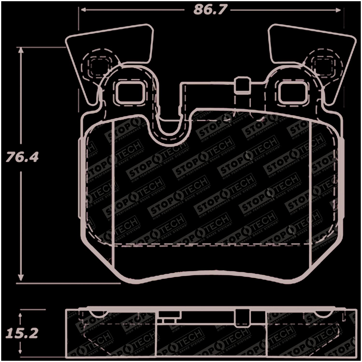 Sport Brake Pads StopTech 309.13720 with Shims and Hardware