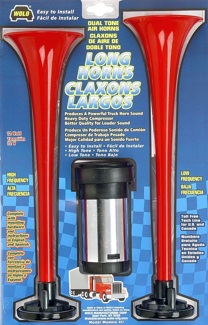 Long Horns Wolo (417) Big Rig Sound - 12 Volt, Low and High Tone