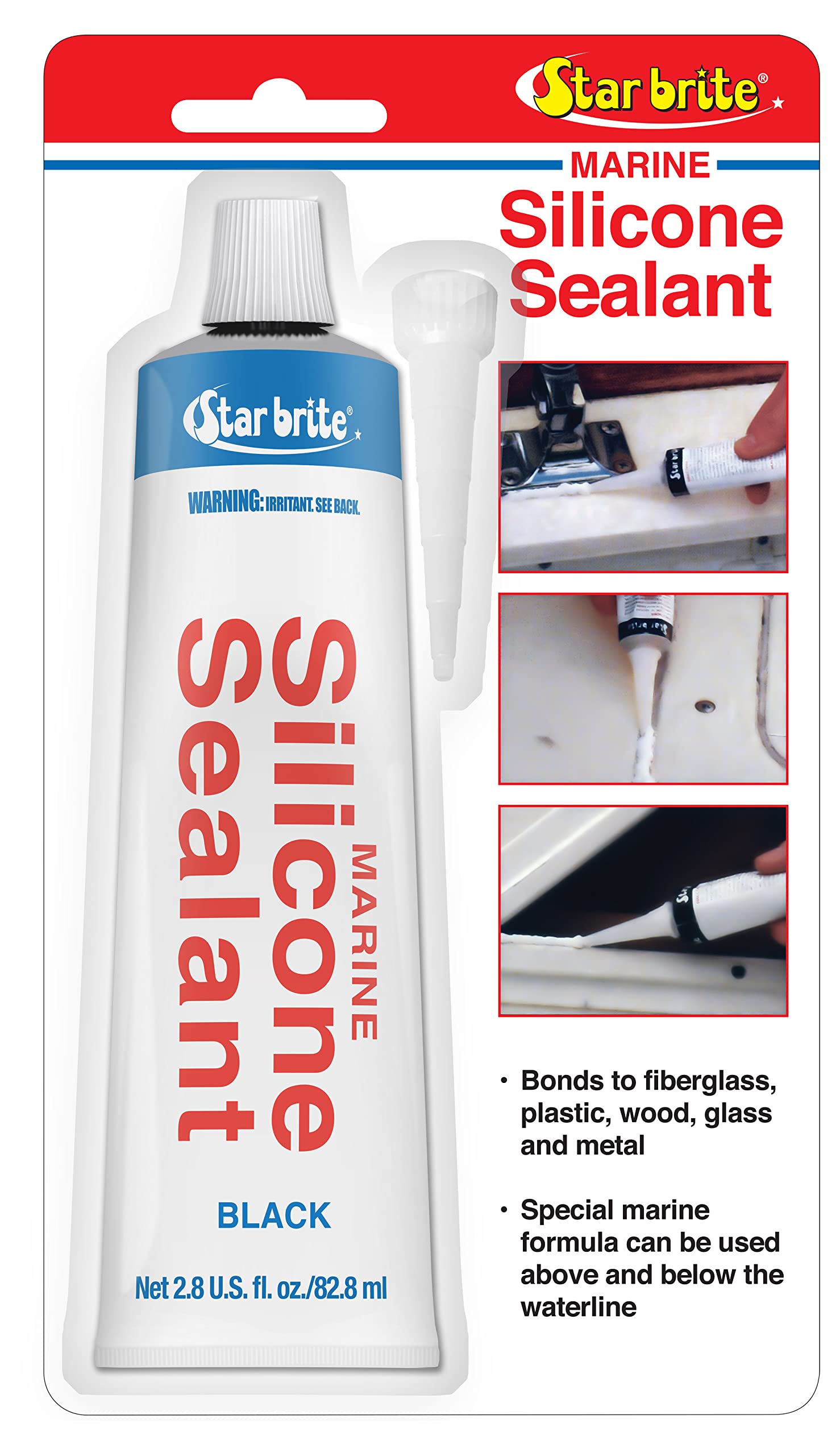 Silicone Sealant STAR BRITE Black 2.8 OZ. (082103)