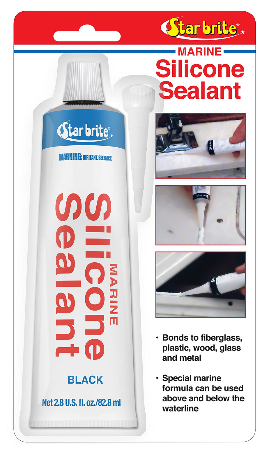 Silicone Sealant STAR BRITE Black 2.8 OZ. (082103)