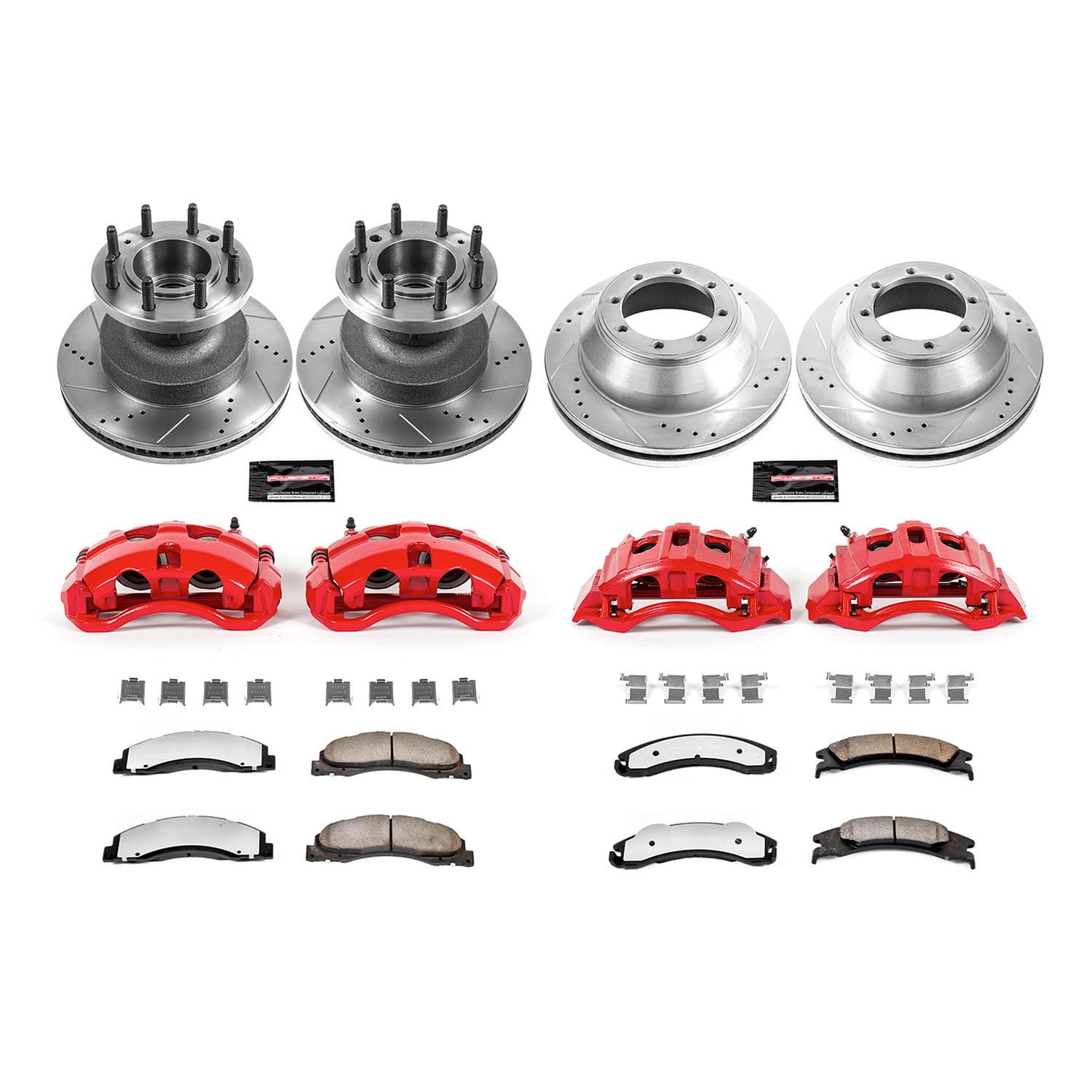 Power Stop Z36 KC4132-36 Front and Rear Truck and Tow Brake Kit (with Calipers)