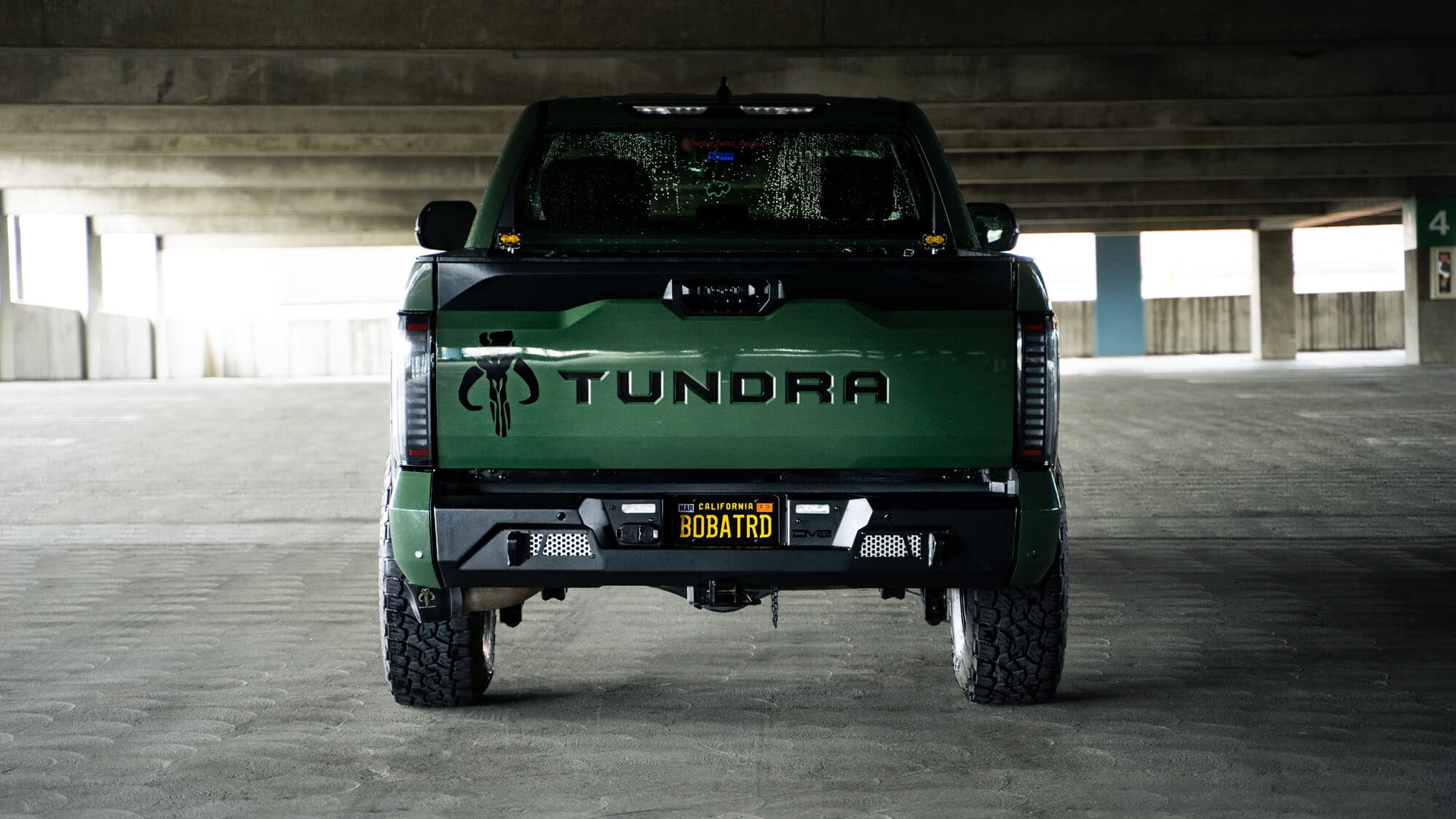 Rear Bumper DV8 Offroad MTO Series for 2022-2025 Toyota Tundra | Retains OEM Features | Light Mounts for (2) 3" Light Pods | Sleek and Tough Mid-Width Design | Bolt-On Design