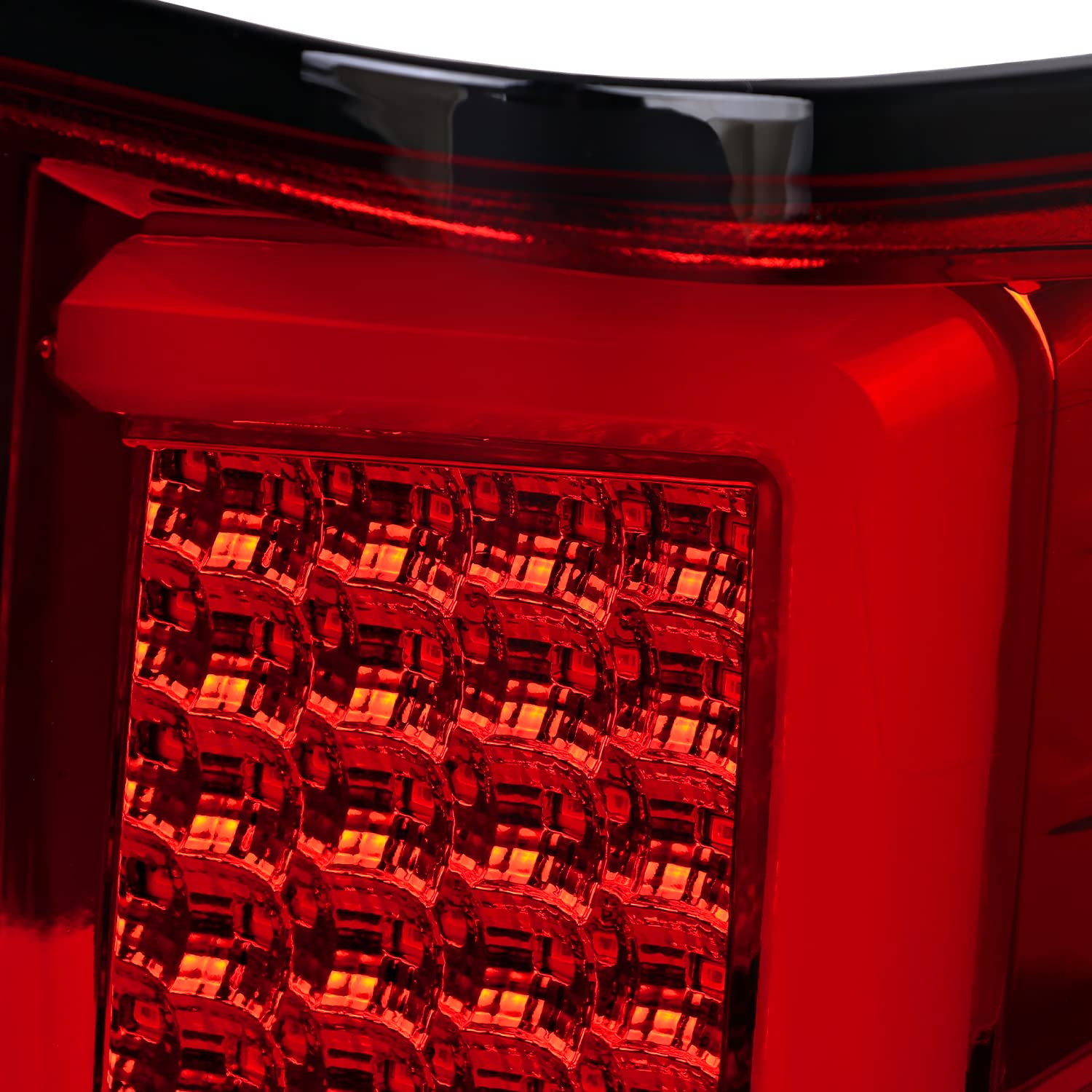 Red LED Tail Lights w/LED Light Bar SPEC-D TUNING Compatible with 2004-2015 Nissan Titan, Left + Right Pair Assembly