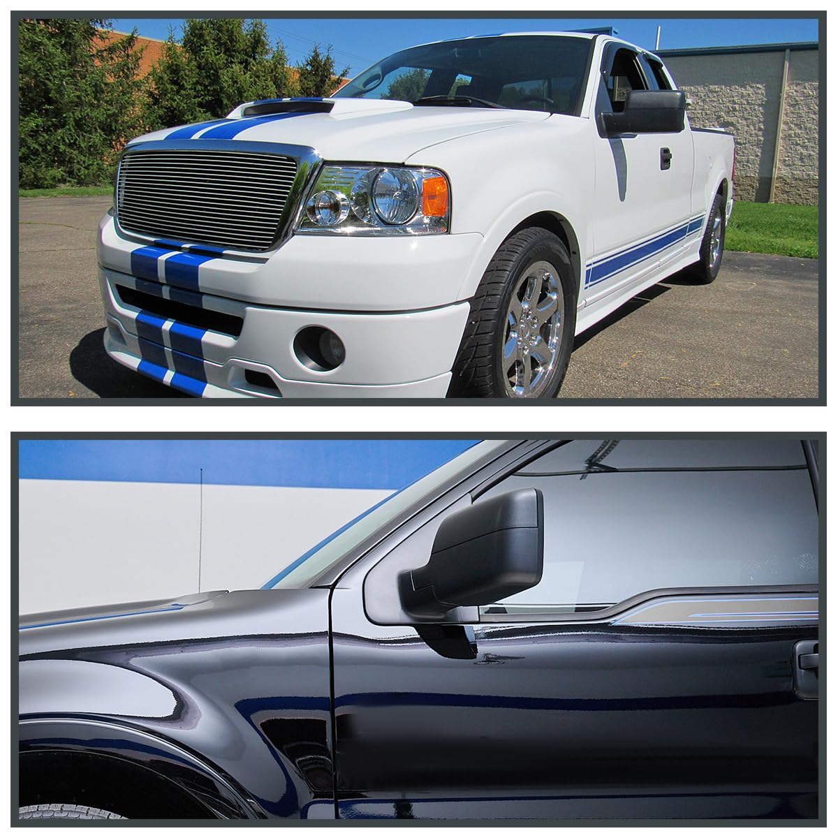Spec-D Tuning Manual Fold Left Driver Side Non Heated Side Mirror Compatible with 2004-2014 Ford F150 F-150 Truck