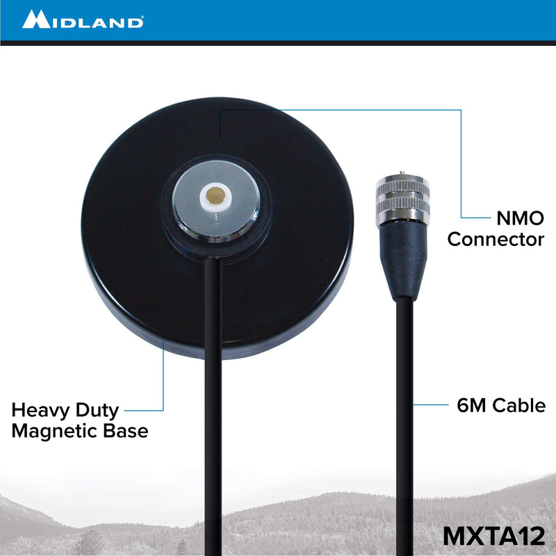 MicroMobile Midland MXTA12 Antenna Mag Mount