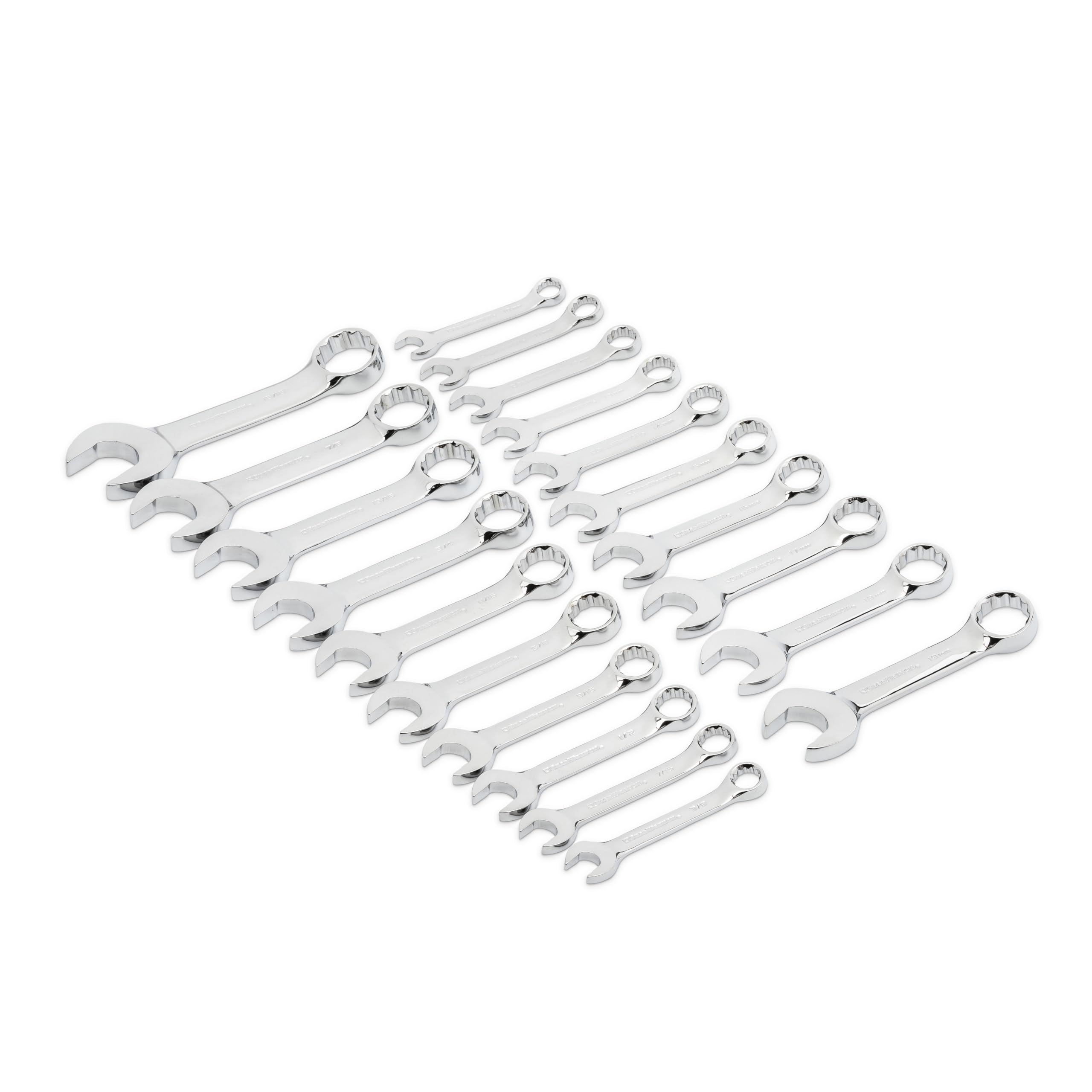 20 Pc. GEARWRENCH 12 Point Stubby Combination SAE/Metric Wrench Set - 81903
