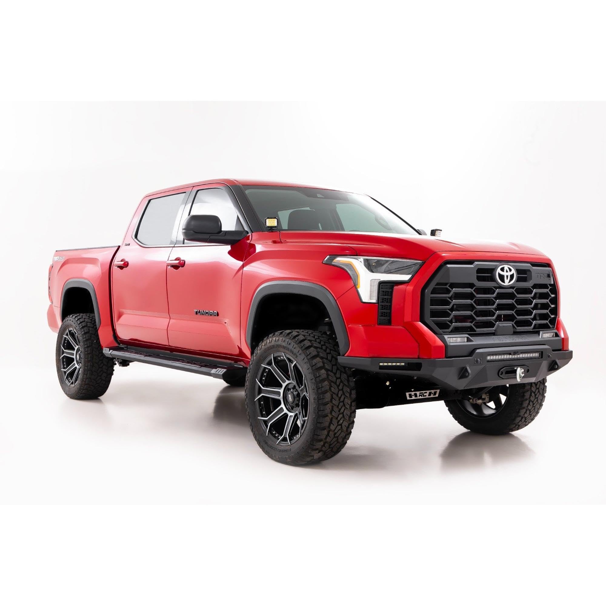 Rough Country Aluminum HD2 Running Boards for Toyota Tundra (2022-2025) CrewMax - 5" Wide Non-Slip Step, Easy Bolt-on Install