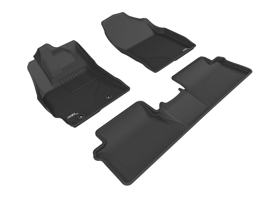 Complete Set 3D MAXpider-L1SC00601509 Custom Fit All-Weather Floor Mat for Select Scion iM/Toyota Corolla iM Models - Kagu Rubber (Black)