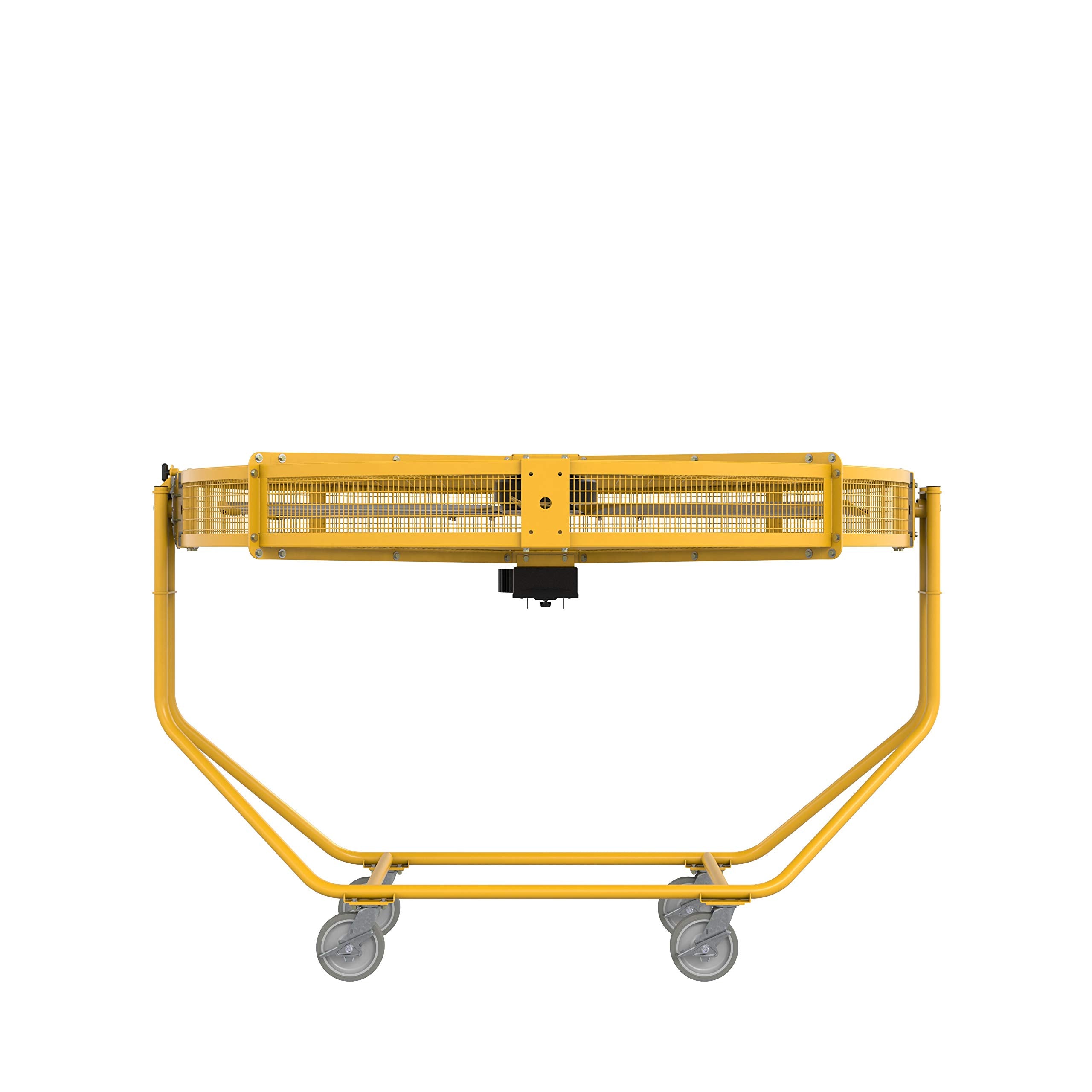 AirGo - Big Ass Fans, 8' Indoor/Outdoor Portable Fan with Wheels, Onboard Variable Speed Control, OSHA Compliant Steel Cage, IPX5 Rated, Washdown Capable, Safety Yellow