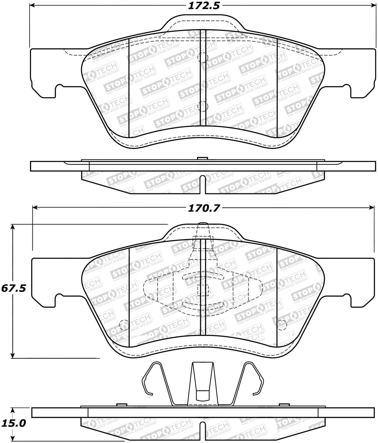 Street Select StopTech Brake Pads 305.10470
