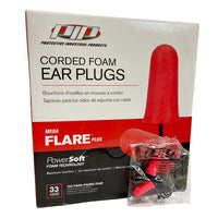 Plus Mega Flare‚Ѣ Earplugs - Oversize-small, Red - (Dispenser Box/100 Pair)